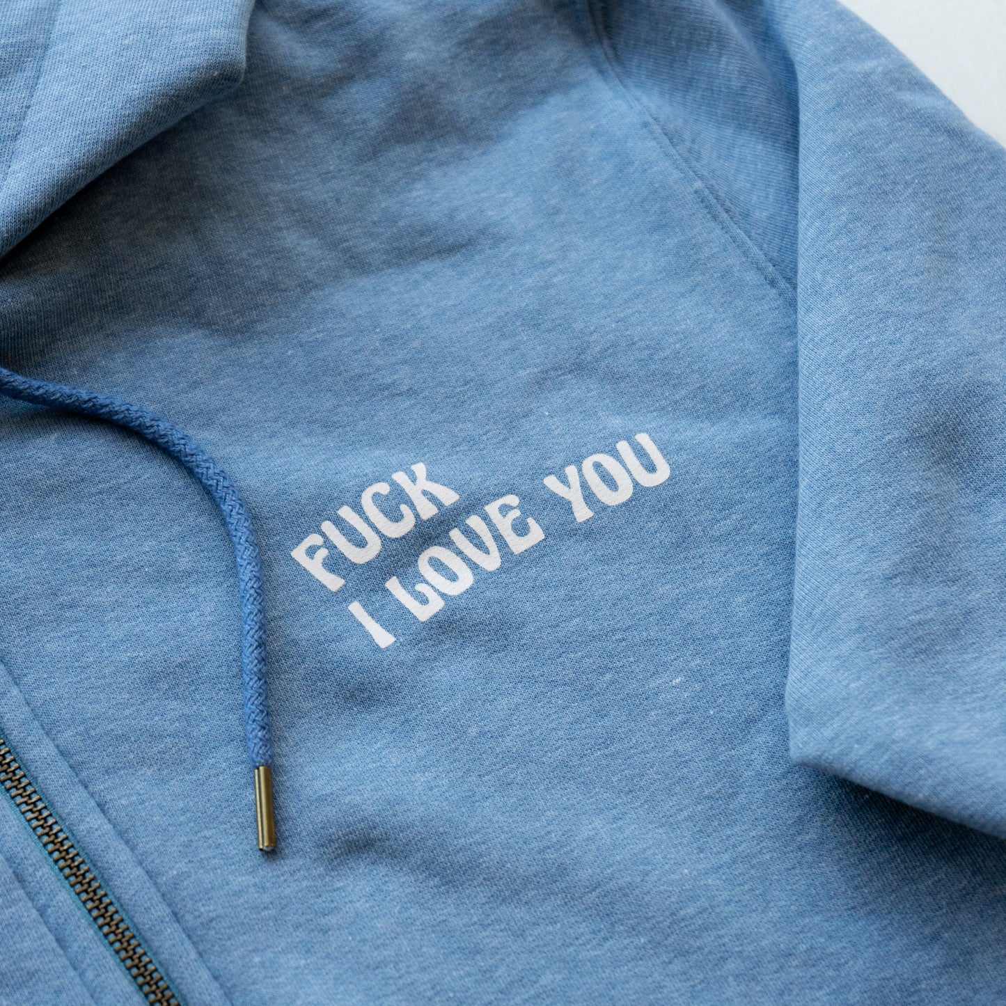Zip Sky blue Hoodie