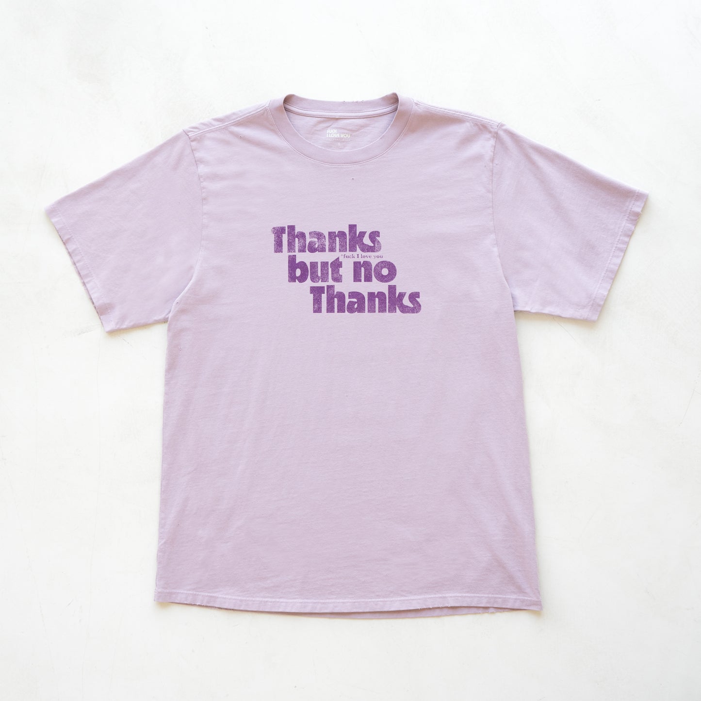 Thanks but no thanks distressed t-shirt
