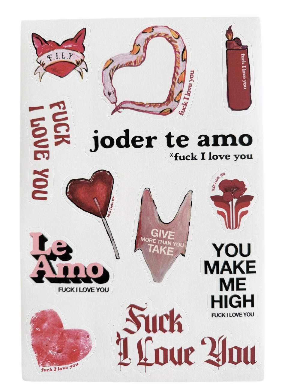 pack stickers joder te amo