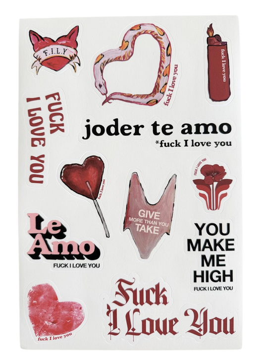 pack stickers joder te amo